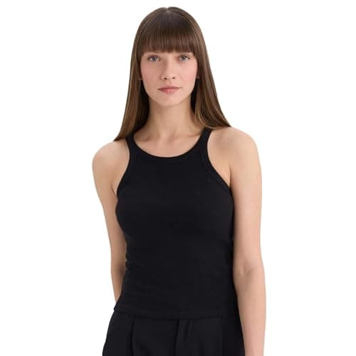 DeFacto Womens Casual Slim Fit Halter Collar Knitted Athlete Athlete (pack of 1) Shirt