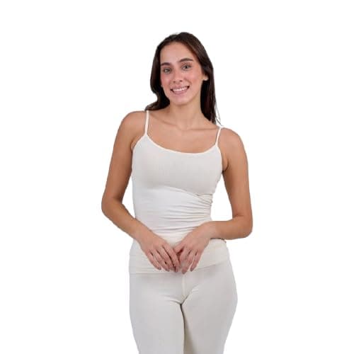 Dice womens Spaghetti-Strap Solid Top - Off White - L Shirt