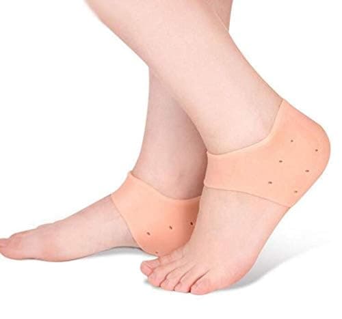 DUORUI 2 Pairs Gel Heel Protector, Instantly Relieve Heel Pain and Pressure - Efficient Heel Cushion Inserts,Heel Pads, Heel Lifts, Sore Feet Moisturizing Socks for Shoes …