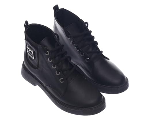 B&W womens B&W-W068-Black Sneaker Boot