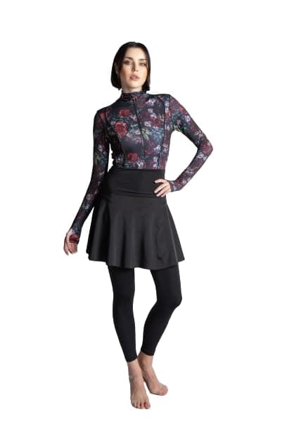 MINERVASECRET Women 4 Piece Burkini Set - Skirt - Leggings - Cape Swimwear