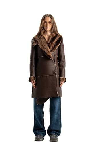 ASTK Womens Furred Fur Coat Outerwear