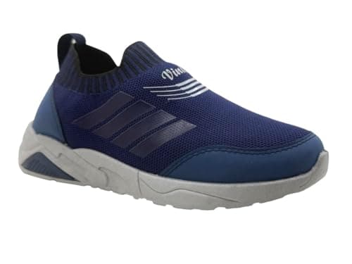 310327-3503270300- Vinitto Kids Elastic Light sneakers Lightweight Breathable Sports Shoes - Navy, 32 EU