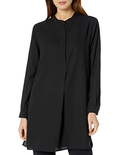 Anne Klein womens Pop-over Blouse With Covered Placket and Side Slits Blouse Shirt
