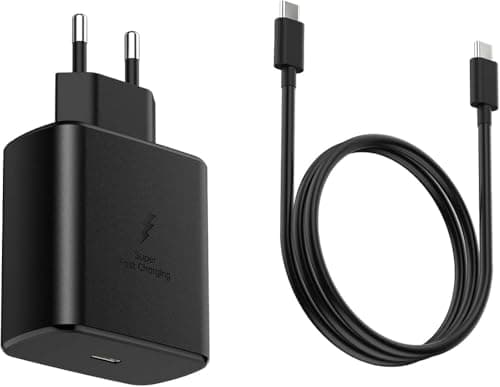 pd charger type c 45 watt with type c to type c cable - black Charging adapter