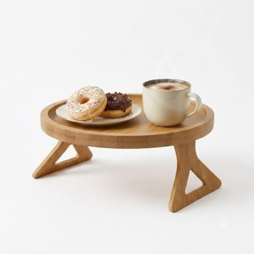 Imported Wood Sofa Armrest Table, Practical Sofa Arm Tray with Waterproof Insulation Layer for Drinks, Cups, Mobile Phone, Elegant Design, Super Lux Material