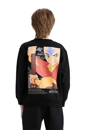 DeFacto Boys Regular Fit Crew Neck LONG SLEEVE Knitted Sweat Shirt D6742A8 Sweat Shirt (pack of 1) Sweatshirt