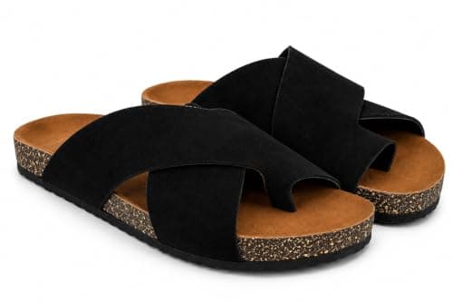 Now Shoes Men's Cross-Strap Slide Sandals EM2