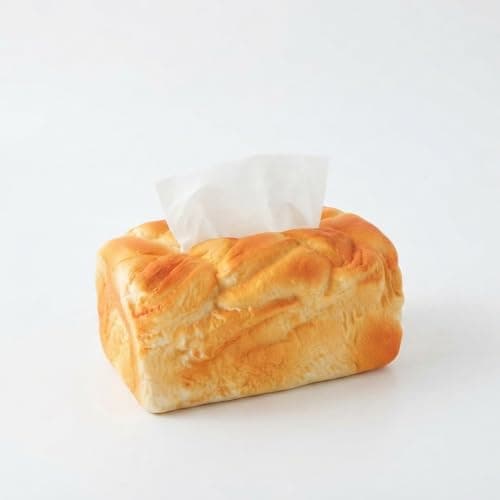 Pate Shaped Unique Tissue Box Holder Creative Pastry Design Decorative Napkin Dispenser Case for Home Kitchen Office Car and Travel Use Portable