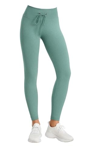 MIZAYEH High Waist Cotton Stretch Leggings for Women Girls Sports Home Wear Wrinkle and Shrink Resistant Combed Pants