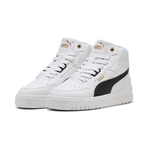Puma Boys Shuffle Downtown Mid,puma White-puma Bla Mid Boot
