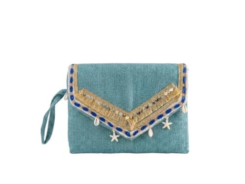 Women Summer Beach Clutch Bag Bohemian Clutch Bag Assorted Style Wristlet Hand Strap Fashion Handbag