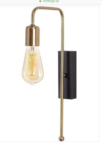 Generic Abalek 1 Bulb Without Bulbs 40x15x40cm Black and Gold Edg_56