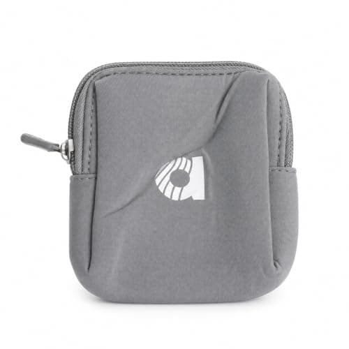 Portable Sanitary Pad Storage Pouch Reusable Menstrual Pad Holder Small Zipper Organizer Case For Feminine Hygiene Products Travel School Office Handbag Purse Privacy 13X10 Cm Grey Cosmetic case