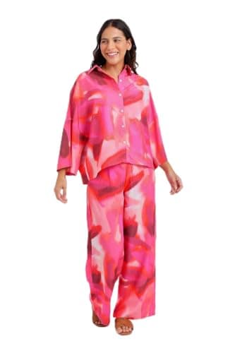 Carina Watercolor Print Pyjama Set Pajamas