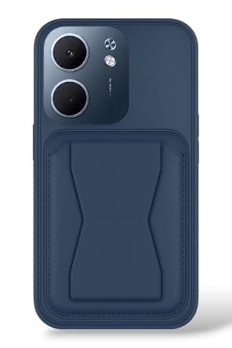 3M Store Leather Case Compatible for OPPO A5X Shockproof Leather Back Card Storage & case built-in Stand PU leather for a stylish look, comfortable grip (Blue) Cellular phone case