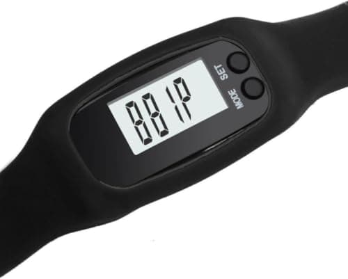 Digital Sports Watch Step Counter Calorie Distance LCD Screen Sport Strap