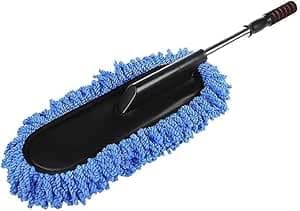 Car Duster Extendable Long Handle Microfiber Car Cleaning Tool Exterior Scratch Free Car Duster Car Duster Brush for Trucks Cars Bicycles (1PCS-Blue) - AGA Auto part