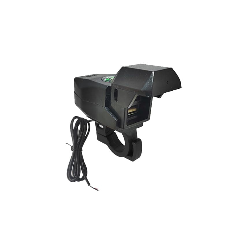 KaberTrade Waterproof Motorcycle Charger Input for Car, Bike, Motorcycles and More (USB + Type C, Code:10286) Battery charger