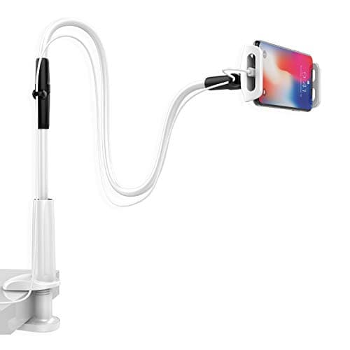 Lamicall LS01 Gooseneck Phone Holder Cell Phone Holder : Adjustable Phone Mount Cradle Stand Compatible with Switch, Phone 11 Pro XS Max XR X 8 7 6 6s Plus, More 4.7-7.9 inch Devices Portable electronic device mount