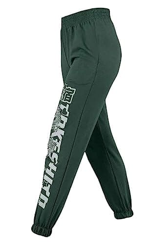 MEZA Women's Milton Jogger Sweatpants, Graphic Print, No Pockets Pants
