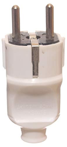 Generic 16A White Male Plug 2 Pin Electrical plug