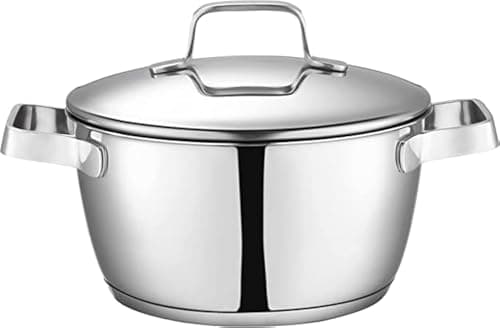 Tefal Zahran Optima Stewpot With Handles, Size 28 cm, Stainless Steel - 330040028 Cooking pot