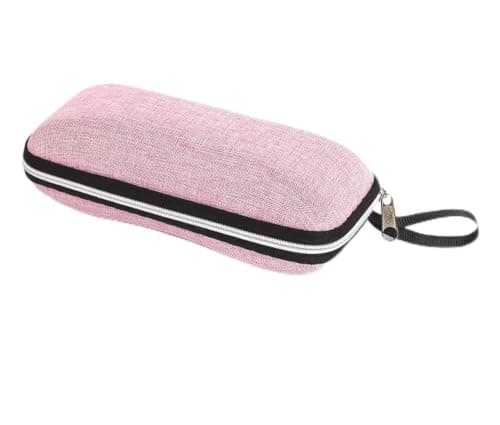 Shockproof Hard Glasses Case with Zipper - Protective Cover for Eyeglasses and Sunglasses, Lightweight Travel Eyewear Pouch with Carrying Strap