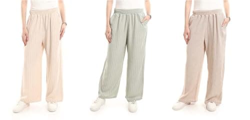 Red Circle Womens Bundle of 3 Comfortable Elastic Waist Summer Lounge Pants Bundle of 3 Comfortable Elastic Waist Summer Lounge Pants