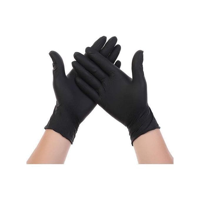 100 Count Black Silicone Disposable Gloves for Kitchen and Cleaning Protective glove