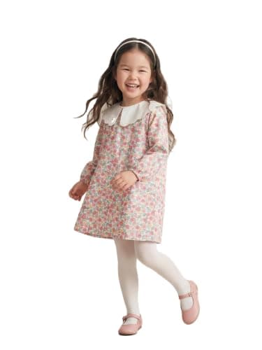LC WAIKIKI Girl Floral Peter Pan Collar Dress for Girls