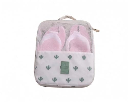 2-Layer Shoe Organizer Bag with Zipper for Travel, Gym and Home Storage