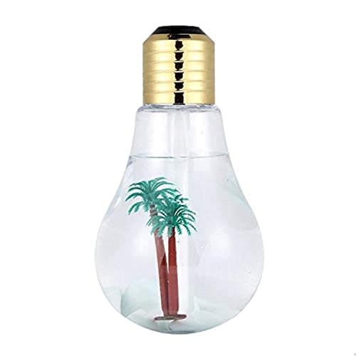 Colorful LED Bulb Humidifier Essential Oil Ultrasonic Aroma Diffuser (400ml, Gold)