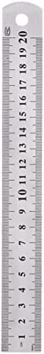Mc metal metal ruler 20 cm, silver