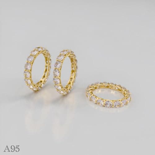 3 Diamonds 292474661779539 Women's Debla Ring - Gold Plated with Sparkling Zircon
