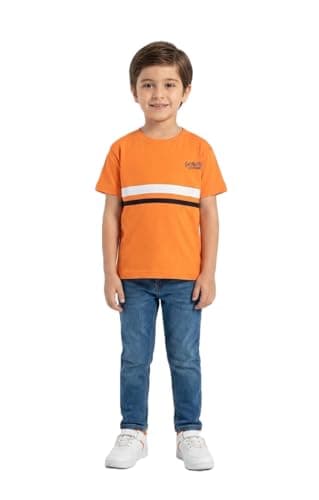 Pebeo Boys Printed Orange 8Y T-Shirt