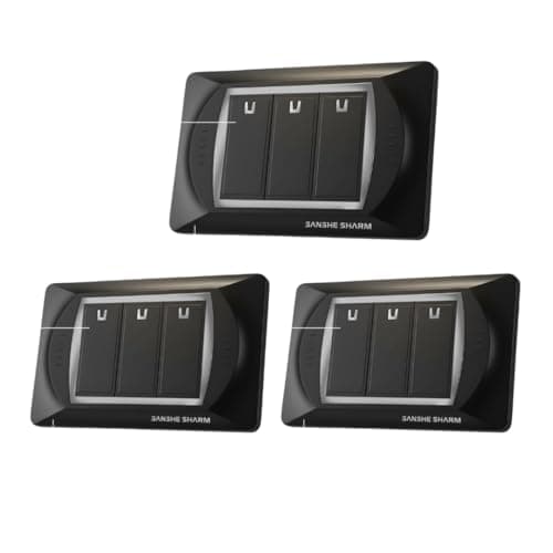 3 Piece Black Matte Finish Chrome Frame Sanshi Sharm Wall plate