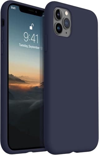 Elmo3ezz Compatible With Silicone Case for iPhone 14 Pro 6.1-Inch, Silky-Soft Touch Full-Body Protective Phone Case, Shockproof Cover with Microfiber Lining (Blue) Cellular phone case