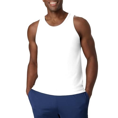 Hanes Men's Tank Top/Cami Shirt, White, S
