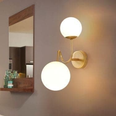 Generic Wall Sconce 2 Bulb Without Bulbs 20x45x20 cm Gold