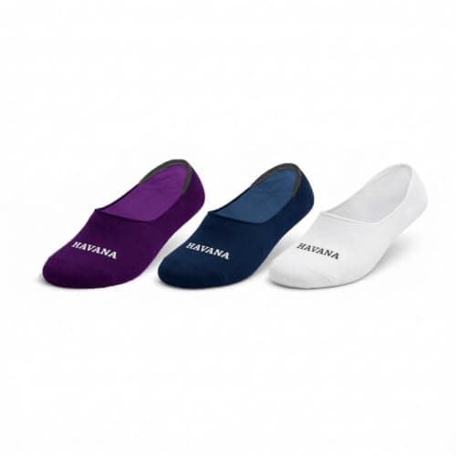 Havana Socks No show soft set of 3 H-NSHS7088 | No Show Length, Cotton Blend, Breathable, Comfortable