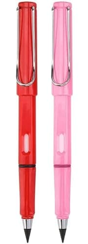 worison 2Pcs Multicolor Inkless Pencils Eternal, Everlasting Pencil with Eraser Writing instrument