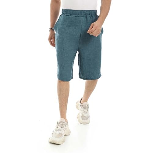 Red Circle Mens Linen Shorts Linen Shorts