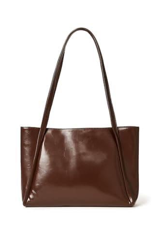 Women's Leather Shoulder Bag | Large Capacity for School, Work, Travel & Everyday Use | Elegant with Long Straps | Lightweight & Durable Design Handbag
