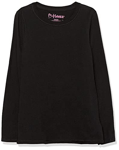Hanes Women's Long Sleeve T-Shirt, Black, M