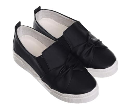 B&W womens B&W-W078-Black Sneaker