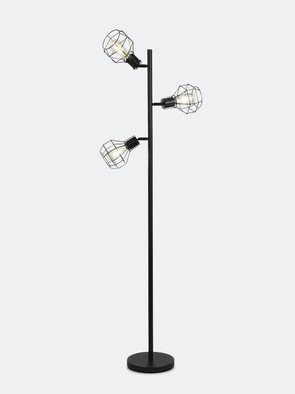 Generic Floor Lamp 3 Bulb Without Bulbs 140x25x140 cm Black Light fixture