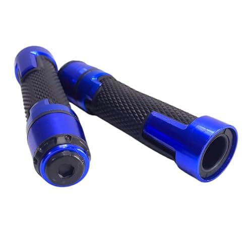 LOKYBOY Motorcycle Grips, Textured Design, Aluminum, Rubber, Universal, 2 Pack
