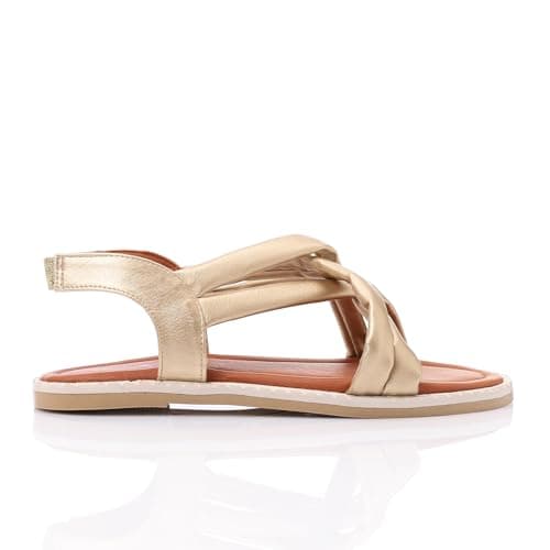 Xo Style Girls Leather Shoes Soft Casual Shoes 3009 Gold 27-P Sandal