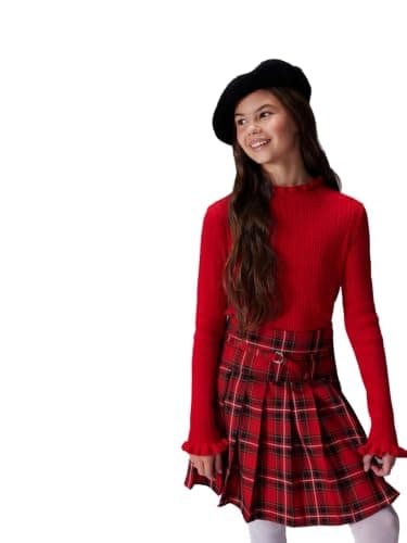 LC WAIKIKI Girl Funnel Neck Patterned Girls' Knitwear Sweater